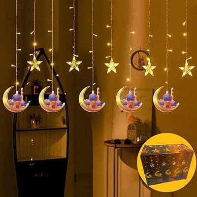 LED stars for the decoration of the Ramadan house, decorative bedroom lights, 8 lighting modes, waterproof luminous garland for the living room, Ramadan,.. Discover a world of affordable shopping with DIAYTAR NIGERIA's vast marketplace delivered to you in days.