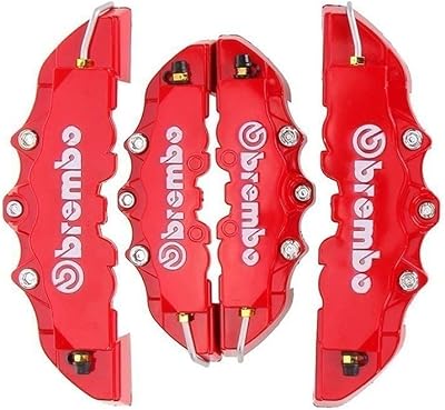 4 rooms ABS Plastic 3D Red Truck Useful Car Universal car Brake brake stirrup LOVER Auto Universal Kit Decoration Modification Together for 14 ~ 18 inches on wheels.. DIAYTAR NIGERIA delivers more than products - we deliver affordable solutions within the week.
