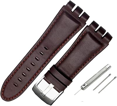 Swatch watch bracelet in cow's leather stainless steel with tool.. Shop with purpose at DIAYTAR NIGERIA, where diverse selection meets budget-friendly nationwide delivery.