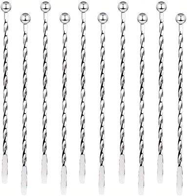 10 JOYSIN pieces of stainless steel stainless steel stick with small rectangular pallets to stir the epoxy coffee (silver) drinks (silver).. DIAYTAR NIGERIA delivers on every promise with our affordable prices and nationwide delivery service.