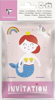Clairefontaine 202062c - Hero of my childhood, pack of 6 cards with envelopes - girls.. DIAYTAR NIGERIA: Empowering Nigerians with access to affordable products delivered within 8 days.