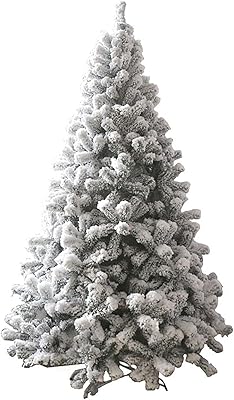 White artificial Christmas tree with 8 feet hinge Christmas tree in 8 -foot snow with metal support for interior and outdoor decoration.. Shop smarter, not harder with DIAYTAR NIGERIA - thousands of products at your fingertips with affordable delivery.