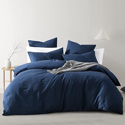 Set of Double Duvet Covers Aisbo Navy Blue Bedroom 3 -piece bedding for bed.. Discover why millions choose DIAYTAR for affordable online shopping with delivery in just 5-8 days.