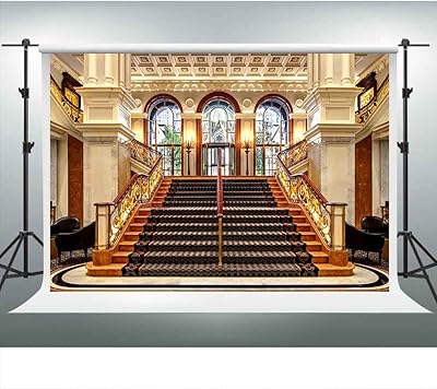 VIDMOT Luxury Palais background 7x5 feet, Photography background of noble Palais hotel, European style, old stairs, for adults, wedding party, Bjzyv430 photo studio.. DIAYTAR NIGERIA: Where every search leads to affordable products delivered promptly across Nigeria.