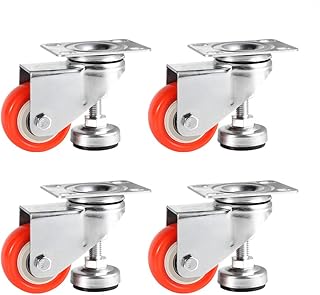 Skillang 4pcs 50mm swivel wheels, leveling machine wheels, retractable wheel wheel for industrial equipment, work -based workforce, shopping cart, total load capacity 150kg.. Your trusted marketplace, DIAYTAR NIGERIA offers extensive variety with delivery within 8 days.