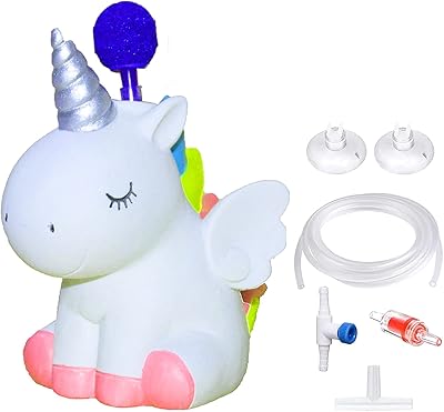 Timo Cute Unicorn Air Air Baboring Aquarium Decoration Resin Oxygen Pump Aquarium Decoration with Air Bubbles.. DIAYTAR NIGERIA: Where value meets variety with reliable nationwide delivery in under 8 days.