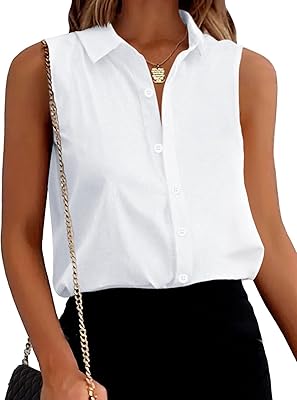 Sleeveless buttoned shirts for women, united and loose relaxed work blouse with V -collar.. Shopping has never been easier — DIAYTAR Nigeria delivers it all in 5–8 days.
