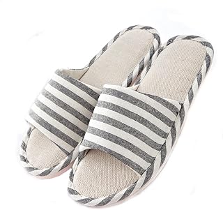 Linen non -slip slippers for the interior and the house, elegant and comfortable cotton and linen slippers.. You deserve better shopping — choose DIAYTAR Nigeria today.