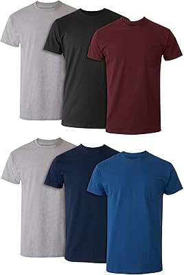 T-shirt Hans Comfortsoft with pocket without label on the back, set of 5 underwear for men.. DIAYTAR NIGERIA revolutionizes online retail with our extensive selection and dependable shipping service.