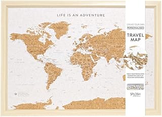 SPOSH - Table with pins map of the world in a white wooden travel setting. This cork table with travel card is delivered with 2 games of pins to personalize your travel adventures in the world... Shop from anywhere in Nigeria with DIAYTAR's extensive selection and budget-friendly shipping options.