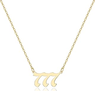Tafwala necklace with pattern angelic figures for women, 18 -carat gold plated 000 111 222 333 444 555 666 777 888 999.. Your digital marketplace solution, DIAYTAR NIGERIA delivers quality and value within the week.