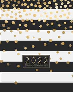 Weekly and monthly planner: agenda and organizer for daily planning | January to December | Black and white stripes + golden confetti (calendar year 2021).. DIAYTAR NIGERIA: Bridging the gap between consumers and quality products with affordable nationwide shipping.