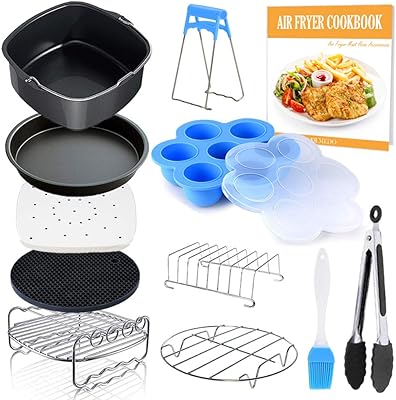 Accessories for square air fryer from 11 pieces with compatible recipe book La Philips.. Experience the ultimate in shopping convenience with DIAYTAR NIGERIA's vast catalog and 5-8 day delivery.