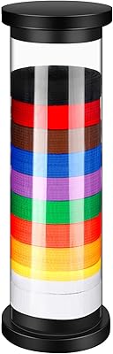 Chunful karate belt display for martial arts, taekwondo belt display to display 10 belts with wooden base, acrylic karate belt support, adult and children's gifts.. DIAYTAR NIGERIA: Where every shopping need is met with affordable prices and timely delivery.