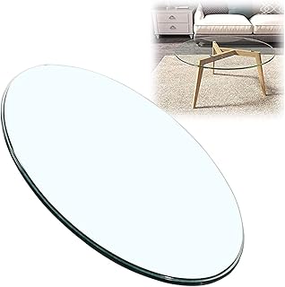 Glass dining table tray, round glass table trays, 1/4 "polished edge -soil edge, rubber non -slip pads, for dining table, round table glass.. Make shopping fun and stress-free with DIAYTAR Nigeria.