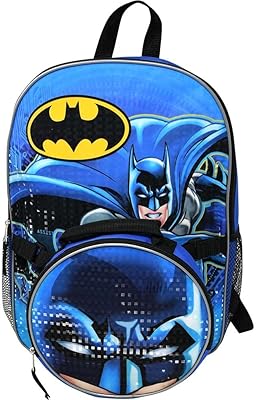 Batman 16 "backpack with large blue matching bag.. DIAYTAR NIGERIA connects you with endless possibilities through our affordable e-commerce platform.