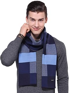 Striped wool scarf for men for winter scarves.. DIAYTAR NIGERIA: Connecting Nigerians with their needs through our affordable and diverse marketplace.