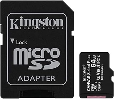 Card MicroSDXC Kingston Canvas Select Plus 64 GB with UHS-I/U3/V30 adapter.. DIAYTAR NIGERIA transforms online retail with our affordable platform and dependable shipping service.
