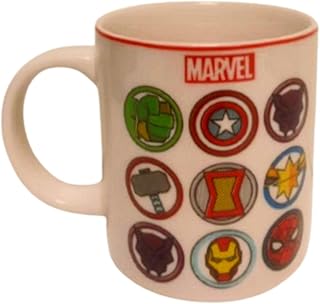 Coffee mug with Marvel Super Hero Hulk Iron Man Spiderman Man Captain America logo.. Discover the convenience of DIAYTAR NIGERIA's vast e-commerce platform with delivery in just 5-8 days.