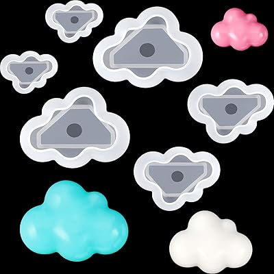 Alikdon 6 pieces silicone molds in the shape of a 3D cloud chocolate mold for candies, candle, soap, lotion bar, fondant, ice cube.. Discover a world of affordable shopping with DIAYTAR NIGERIA's vast marketplace delivered to you in days.
