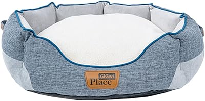 Removable luxury bed jijoy for large bliss dogs, white/blue, one size.. DIAYTAR NIGERIA: Bringing quality products to every Nigerian home at prices everyone can afford.