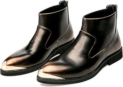 Ivyila boots for men luxury leather boots with ankle for winter men's men boots for men shoes formal creators (color: gold, size: 41).. DIAYTAR NIGERIA: Where affordable online shopping meets reliable delivery across Nigeria.