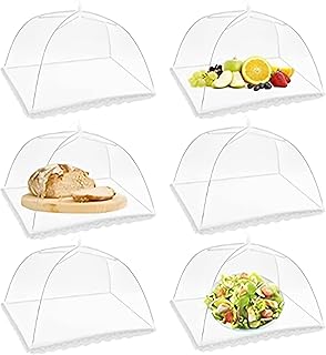 Beauty (package of 6) Mesh food blankets for outdoor picnic pop-up, mosquito net tents, picnic festivals, barbecue, reusable foldable food tents, camping food net to keep the flies 17 "x 17".. Experience hassle-free shopping with DIAYTAR NIGERIA's user-friendly platform and prompt delivery service.