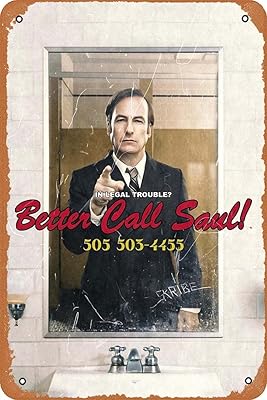Film poster Ysirsseu Better Call Saul 'Ad' in Vintage Metal, Wall Decoration for Bars, Restaurants, Cafés, Pubs 20.3 x 30.5 cm.. DIAYTAR NIGERIA transforms dreams into deliveries with our affordable prices and reliable shipping.