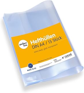 Perfect Line 15 pieces Ultra-resistant DIN-A4, transparent, flexible protective cover, protective cover for work and school.. DIAYTAR NIGERIA makes quality accessible with low prices and reliable 5-8 day nationwide delivery.