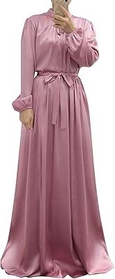 Islamic caftan for women, abaya of prayer, long sleeve dress to tie, long arab dress from the Middle East.. Shop without boundaries at DIAYTAR NIGERIA, offering affordable products with convenient delivery times.