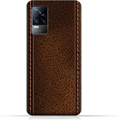 TPU protection shell AMC Design for vivo v21e with brown leather pattern.. DIAYTAR NIGERIA brings affordable shopping to your fingertips with reliable delivery in less than 8 days.