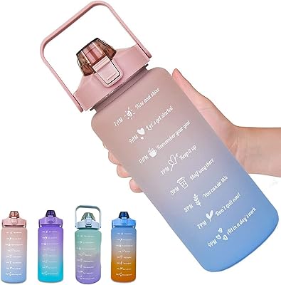 Circle bottle of 2 liter motivation water with anti-leak straw.. Get top brands at bottom prices, only on DIAYTAR Nigeria.