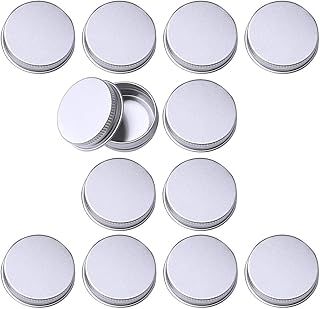 ZIe aluminum spiral containers, 12 containers for 15 ml tin balm, round cosmetic makeup jars, silver.. Big savings, small wait times — shop now at DIAYTAR Nigeria.