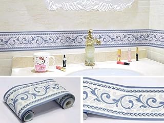 Blue and white porcelain wallpaper for bathroom, living room, kitchen, thick and waterproof vinyl wallpaper for home decoration, size 10x500cm.. DIAYTAR NIGERIA delivers what matters - quality, affordability, and prompt nationwide shipping.