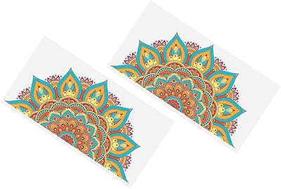 Half-mandala wall sticker Besportble: 2 pieces wall sticker mandala walls mandala flowers removable window stickers for lotus yoga meditation decoration.. Experience the DIAYTAR difference with our vast product selection and delivery within 5-8 days.