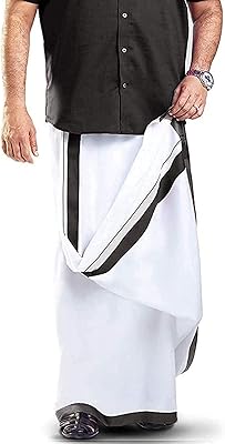 Dhoti Double Wear in pure cotton for men (white, one size) 4MT.. Enjoy deals you can’t resist and delivery you can trust — DIAYTAR Nigeria.