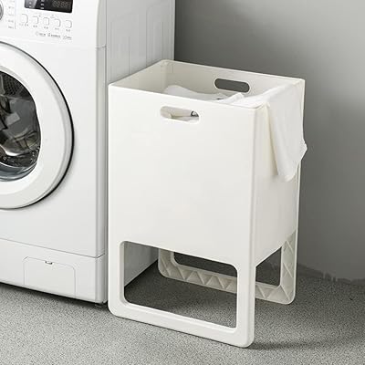 Plastic foldable laundry baskets, foldable clothes basket, house clothing basket, storage basket, large plastic laundry basket, for bathroom and bedroom (white).. No more overpriced stores — DIAYTAR Nigeria brings the best to your door.