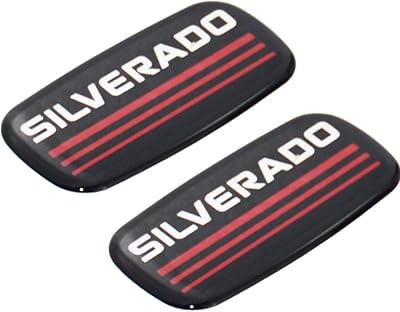 Pair of 3D nominative badges with Silverado logo for Chevy Silverado Chevrolet Silverado (Red/Black/Chrome).. Shop with confidence at DIAYTAR NIGERIA, enjoying competitive prices and delivery within 8 days.