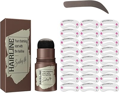 Waterproof eyebrow pad, buffer fitness kit, eyebrow definition set, reusable eyebrow pad and stencil kit, hair powder stick, eyebrow pad, makeup tool for women (black).. DIAYTAR Nigeria: Discover more, spend less, and enjoy delivery within 5–8 days.