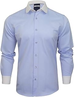 Club/Penny Xact pour Men's collar shirt - Collar and white contrast cuffs.. Your complete shopping solution, DIAYTAR NIGERIA offers extensive choice with competitive prices and delivery.