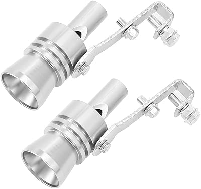 Universal aluminum turbo whistle for exhaust silencer and BOV blowing valve simulator (2 pieces, XL-Argent).. Join thousands of satisfied shoppers on DIAYTAR Nigeria.