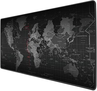 Mouse of non -slip game mouse with world map, rubber base and sewn edges, size 35.4 x 15.7 x 0.12 inches.. DIAYTAR NIGERIA: Making online shopping accessible with affordable prices and nationwide delivery service.