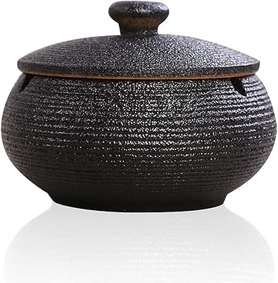 Ceramic ashtray with lids, interior and outdoor leveler cendry support for smokers, desk ash for home desk decoration.. Join millions of satisfied shoppers using DIAYTAR Nigeria every day.