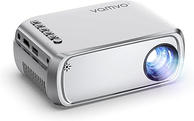 Mini Vamvo projector for iPhone, FHD 1080p video projector, portable film projector compatible with TV Stick/PS4/HDMI/USB, iOS and Android.. DIAYTAR NIGERIA: Where every Nigerian finds affordable products delivered within the week.