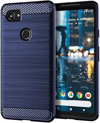 Google Pixel 2 XL shell, 2xl Google Pixel Coque, Ultra fine silicone shell in carbon fiber, flexible TPU shell, fine protective shell for Google Pixel Bleu Bleu.. DIAYTAR NIGERIA: Where every purchase is affordable and delivery is always within a week.