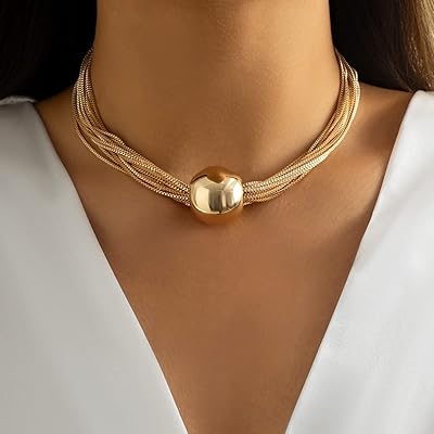 Golden Golden Placked Necklier Golden Gold, Hip Hop Hip Hip Collar, Thick Neck Collar, Large Cuban Chain, Neck -up collar, Girls' Bijoux, Gold Gifts.. Unlock a world of affordable products with DIAYTAR NIGERIA's expansive e-commerce platform.
