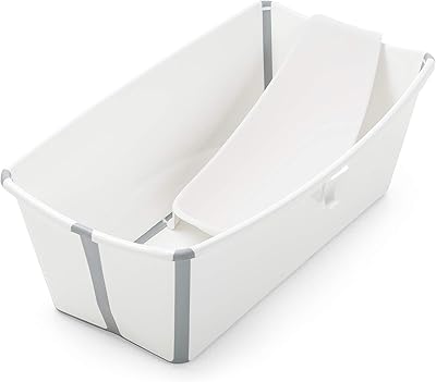 Collection Stock® Flexi Bath - Bathtub for infants, toddlers and children with additional support for newborns - Ultra light and foldable - Color: white gray.. DIAYTAR NIGERIA transforms online retail with unbeatable prices and consistent delivery timeframes.