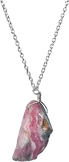 Brut rhodochrosite necklace silver plated necklace crystal of raw precious stones.. Unlock endless possibilities with DIAYTAR NIGERIA's affordable marketplace and reliable delivery service.