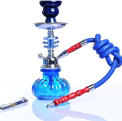 Set of acrylic hookahs with high leather ceramic bowl, metal and charcoal pipe, sisha chica pliers, nicotine -free replacement accessories... DIAYTAR NIGERIA: Bringing quality products to your doorstep at prices that won't break the bank.