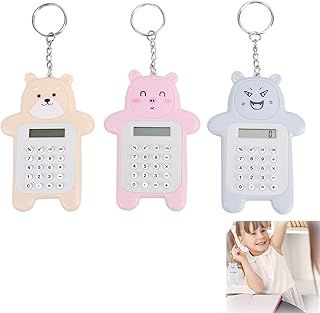 Cute pocket keychain, mini calculator, cute cartoon keychain with silicone buttons, mini portable electronic calculator for children and students, 3 pieces.. Shop from Nigeria's largest product selection at DIAYTAR, with budget-friendly prices and swift delivery.